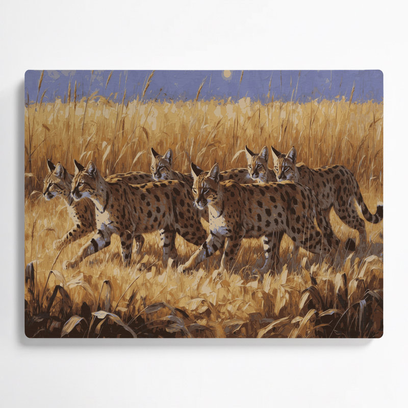 «Big Cats Serval», art mural en métal brun, H 12 po x l 18 po