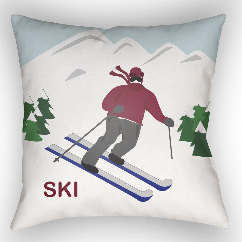  Indoor/Outdoor Throw Pillow, 18" H x 18" W x 4" D