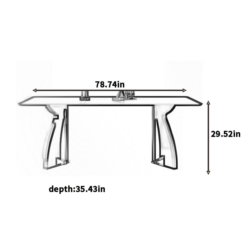 Filotia, H 29,52 po x L 78,74 po x l 35,43 po