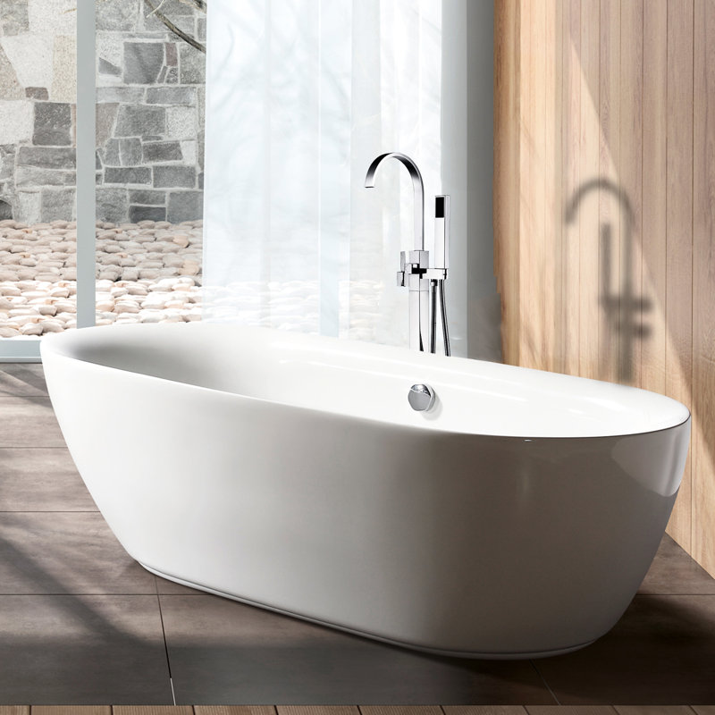 Robinet de baignoire autoportant et douche à main Modern Modern