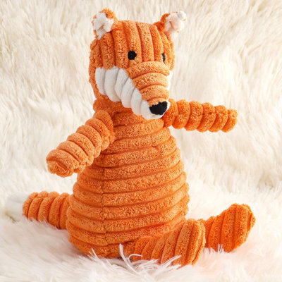 Peluche pelucheux grinçant en forme de renard Durable Chew Sound