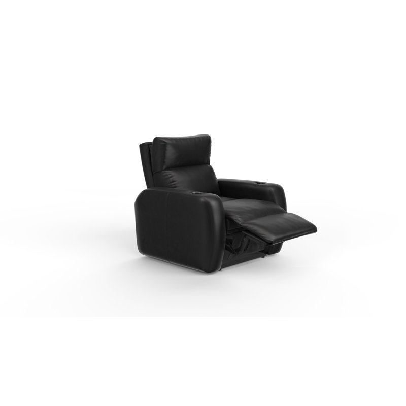 Leather Recliner, Maxima Black