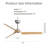 Mitali 52" Three ABS Blades Propeller Fandelier Ceiling Fan With Light Kit and Remote