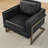 Genuine Leather Accent Arm Chair with Metal Leg-165495238