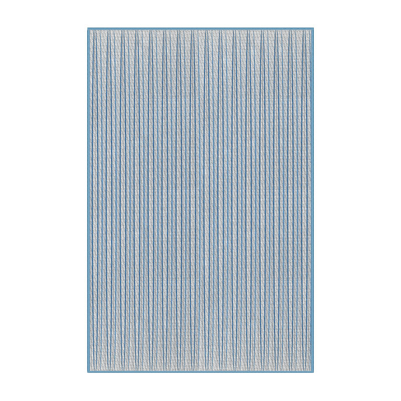 Tapis rayé bleu Felina, Rectangle 5 pi x 7 pi