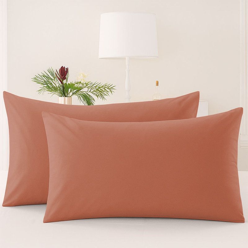 Microfiber Machine Tufted Pillow Case, Rust