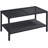 Geismar 2-Layer Wicker Coffee Table with Tempered Glass Top