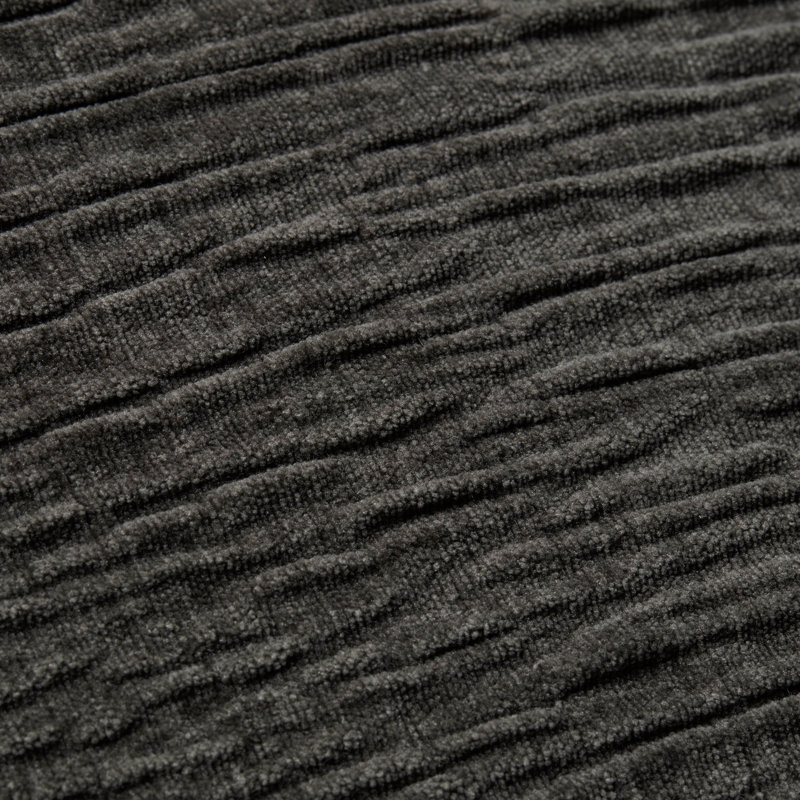 Housse de coussin rectangulaire Edan, Gris anthracite, Housse de coussin seulement - sans coussin, 22 po x 22 po