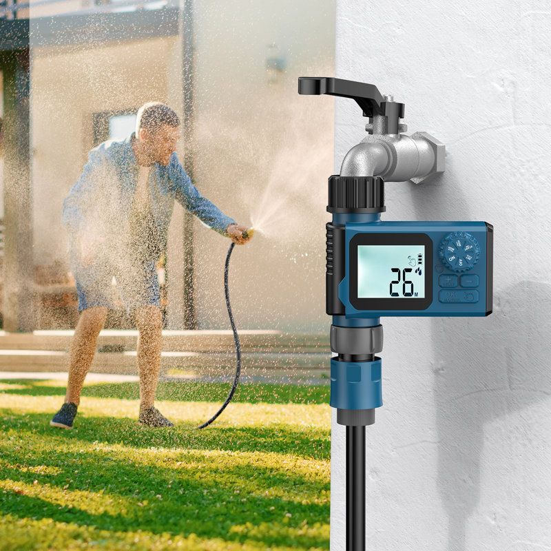 Single-Outlet Automatic Watering Timer with Digital Display – Available in 4 Colours, Blue