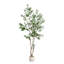 Olive artificielle minimaliste avec pot de fleurs décoratif blanc-1303218426
