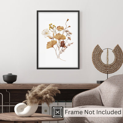 «Floral Watercolor Flower Bouquet III Farmhouse», reproduction d'art non encadrée