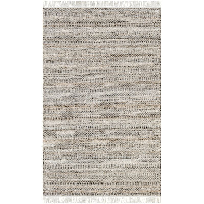 Tapis rayé intérieur / extérieur tissé à la main Afjal, Rectangle 10 pi x 14 pi