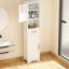 Armoire de rangement pour salle de bain avec tiroir - 2 portes, basculante, 1 tiroir blanc