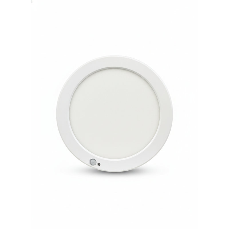 E2 Lighting 8 inch 18W LED Flush Mount Ceiling Light with Motion Sensor, 3CCT, Low Profile, White