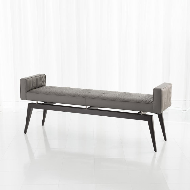 Faux Bois City Bench-Grey, Gray