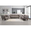 Chaise rembourrée Keley en gris et noir