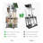 Mobile Alloy Steel Garden Tool Organizer - Sliding Shelf For Efficient Storage