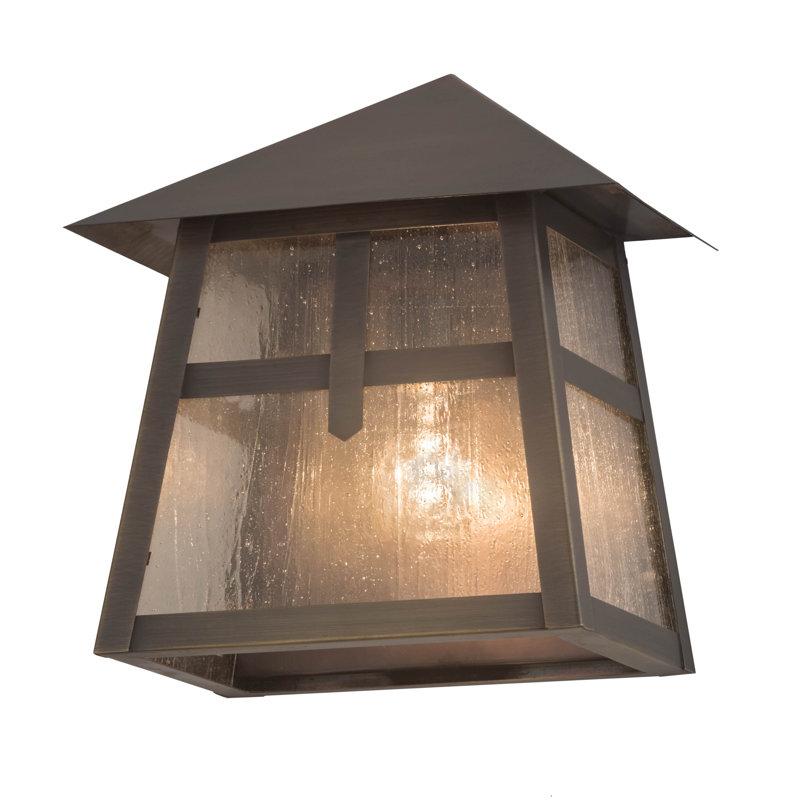 Rustic Lodge 1 - Light Outdoor Wall Lantern, Black
