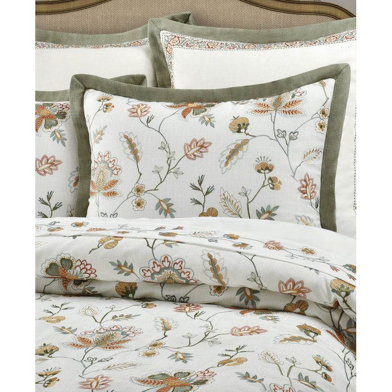 California King Brown Microfiber Embroidered Bedspread Set