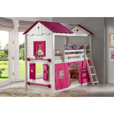 Schoonmaker Twin Over Twin Solid Wood Standard Bunk Bed by  Zoomie Kids