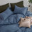 MooMee Duvet Cover Set with Zipper Closure & 8 Interior Ties 100% Washed Cotton Twill Soft Linen Like Textured-107383177-115279054