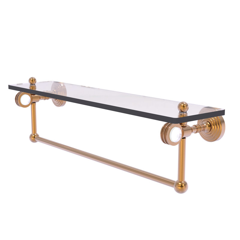 Tablette à support Jarrell, H 5,12 po x l 22 po x P 6,4 po, Bronze brossé