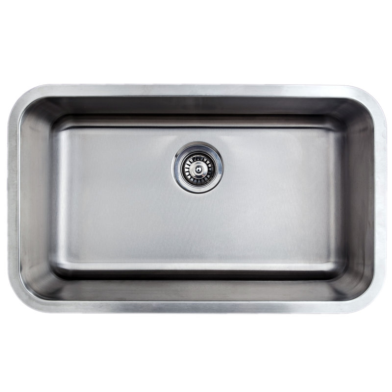 Craftsmen Series 29.875'' L Single Bowl Stainless Steel Kitchen Sink