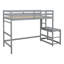 Lit mezzanine simple avec finition grise, espace pour la chambre à coucher gris, améliorant le confort et l'organisation