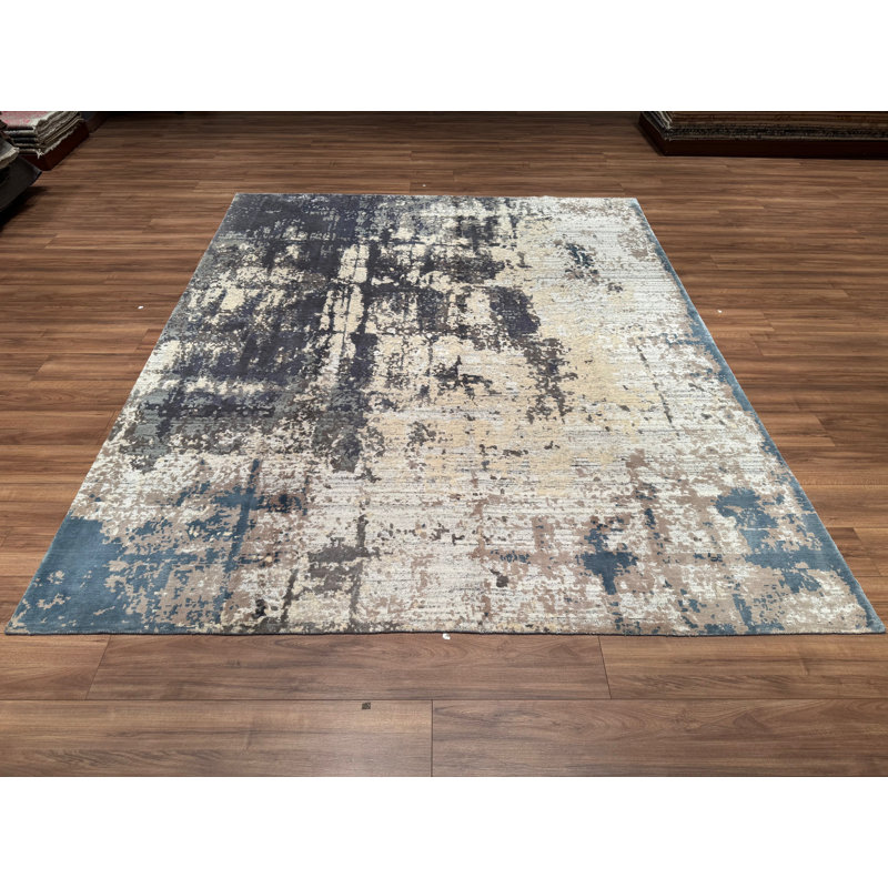 Tapis argenté en laine Original