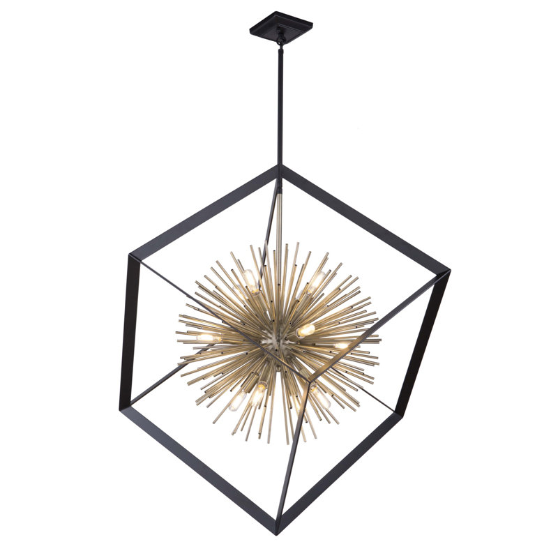 Lustre spoutnik à 12 lumières Sunburst