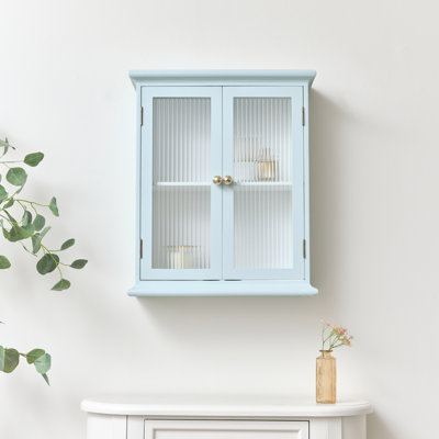 Reeded Glass Wall Cabinet