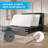 Queen Murphy Cabinet Bed with Mattress & USB Charging Station, Grey-480367943