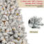 Sapin de Noël artificiel floqué pré-illuminé avec lumières blanc chaud-1463972990
