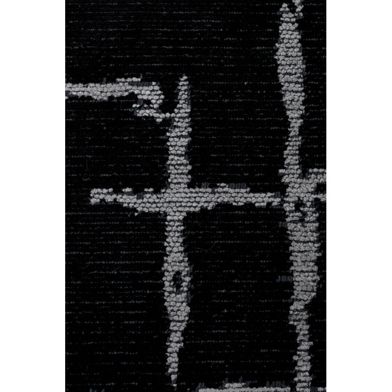 Rapture Gray/Black Geometric Luxury Area Rug, Rectangle 7'10" x 11'2"