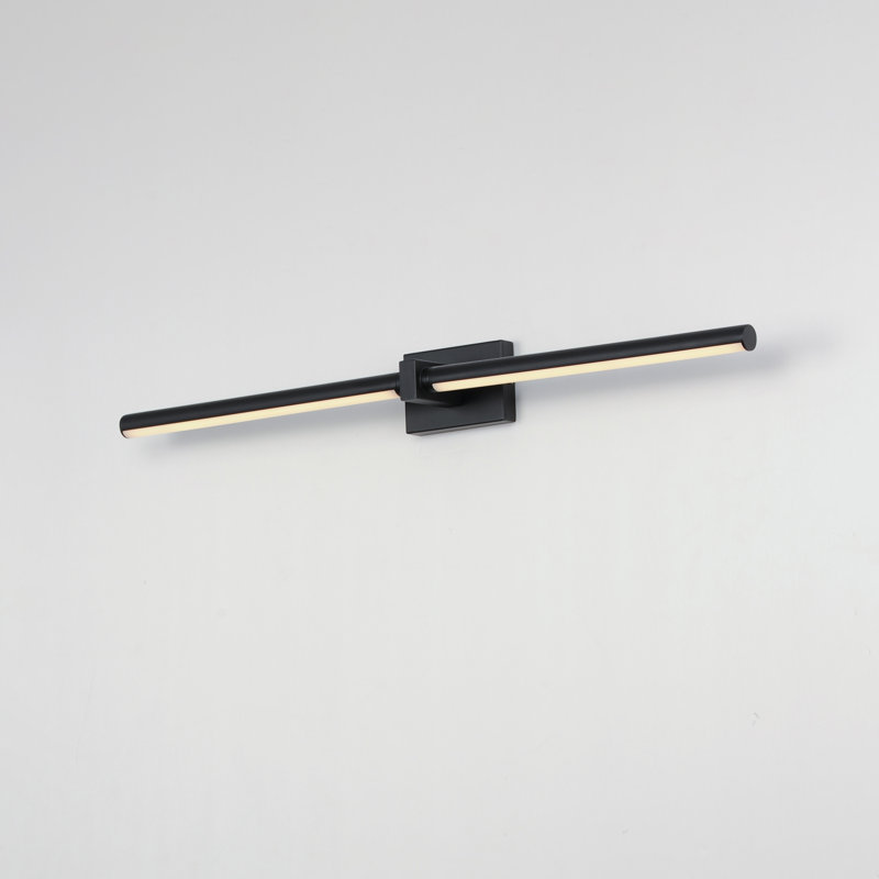 Aluminum LED Armed Sconce, Black