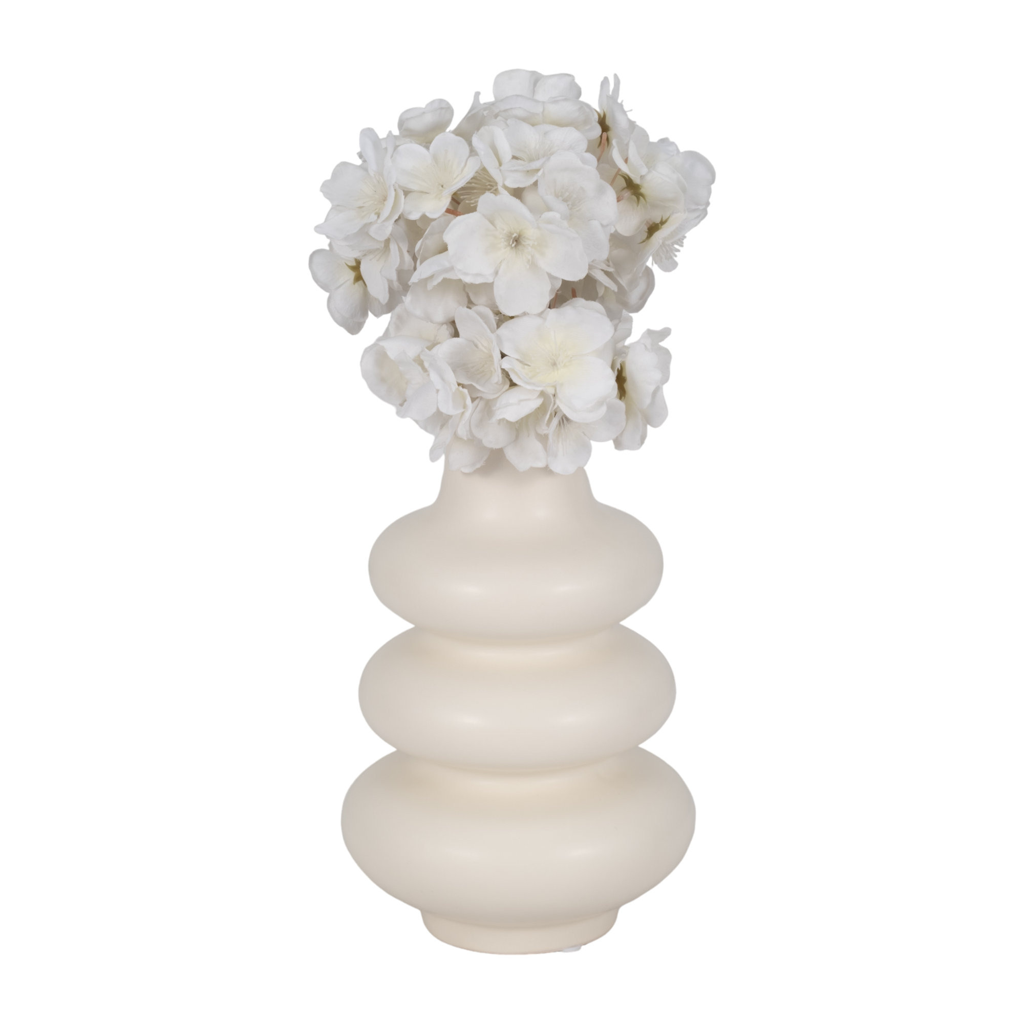 10” Dolomite Stacked Vase - Contemporary Abstract Stacked Sphere Decorative Table Vase - Home or Office Decor Accent - Flower Centerpiece Display Vase - Gift Idea