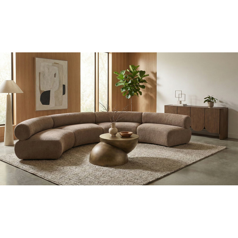 Canapé modulaire 4 pièces en tissu chenille de 183 po Bale
