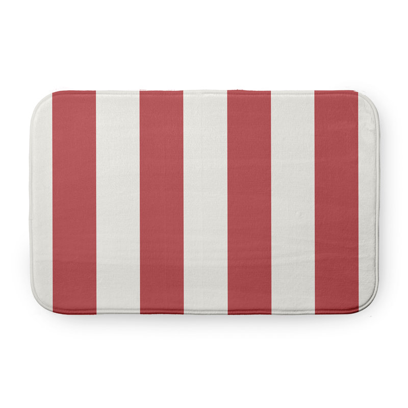 Tapis de bain Shameel, L 17 po x L 24 po, Rouge