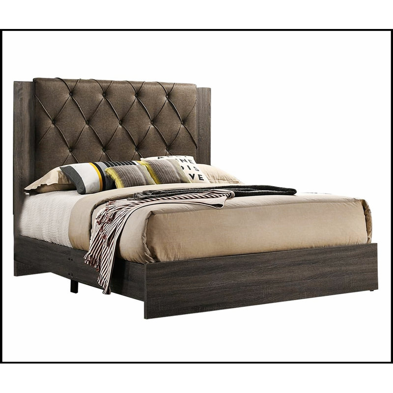 Lit de tête de lit capitonné luxueux, parfait pour un sommeil élégant et confortable dans n'importe quelle chambre à coucher.