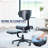 VIVO Black Cross Legged Chair with Wheels