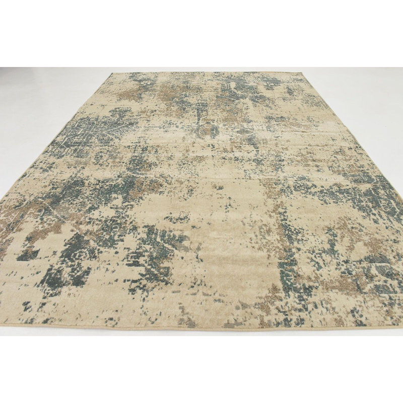 Tapis beige / gris / brun Wilhoit, Rectangle 8 pi x 10 pi