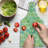 Ambesonne Nature Tempered Glass Cutting Board Leaves Forest Pattern Multicolor