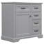 Meuble-lavabo de salle de bain 36 po avec lavabo en céramique et tiroirs à finition gris clair
