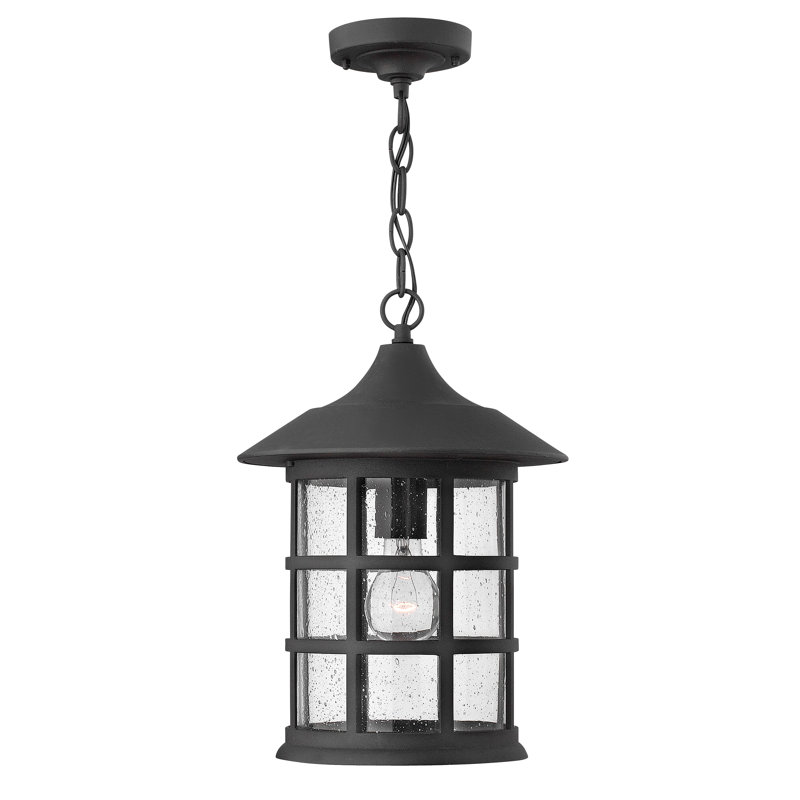 Freeport 1-Light Outdoor Hanging Lantern, Black, Incandescent