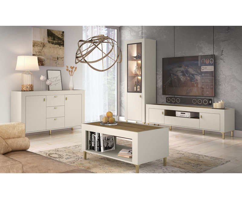 Olgen 137cm Sideboard, Cashmere/Oak