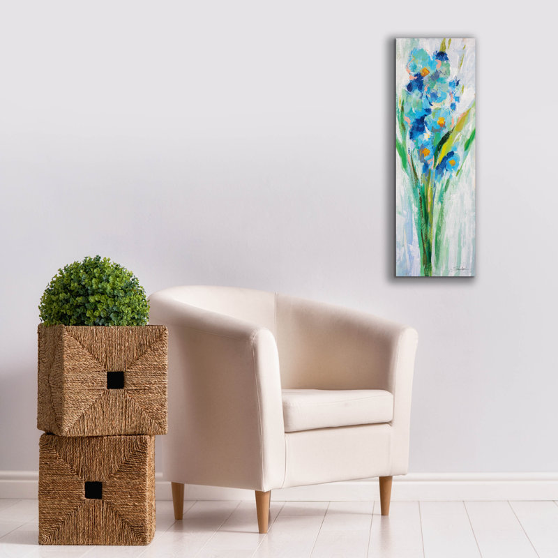 «Fresh Blue Flowers 1» par Silvia Vassileva, art mural sur toile