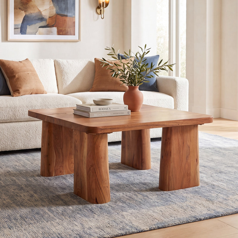 Prudence Solid Wood Single Coffee Table, Natural
