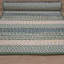 Tapis intérieur / extérieur en polypropylène tressé à la machine rectangle vert / beige Savaira-395527347
