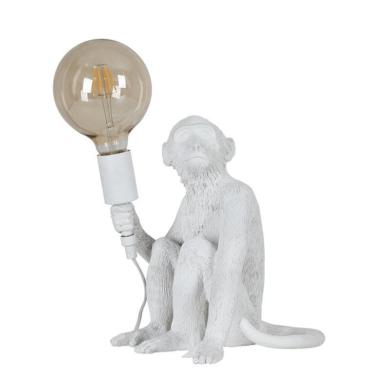 Priscila Plastic Novelty Table Lamp, White