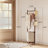 Multifunctional Solid Wood Coat Rack with Removable Laundry Basket – Movable Freestanding Clothes Hanger for Bedroom & Entryway-1384859392